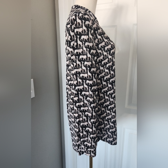 Diane Von Furstenberg African Animal Print Top - Size 4 - Picture 7 of 11